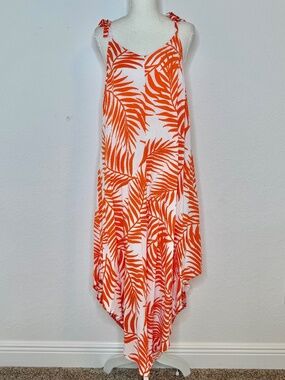 Vince Camuto Asymmetric Handkerchief Hem Jumpsuit, Size L